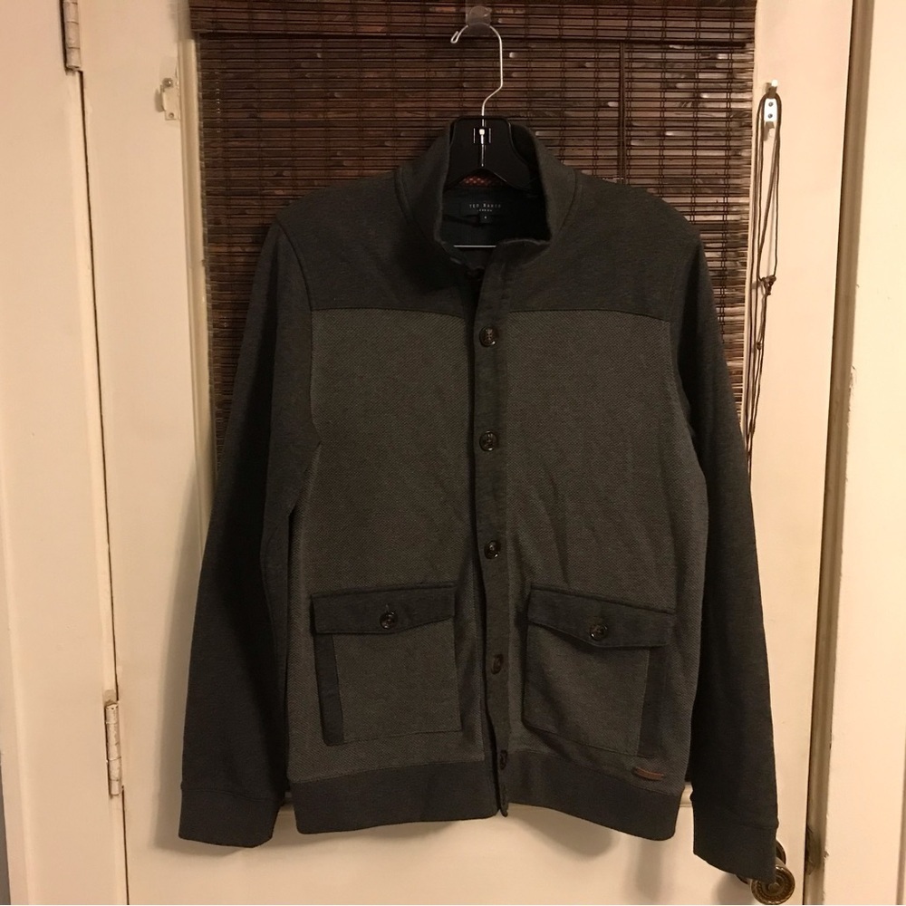 Ted Baker London Mens Button Up Sweater